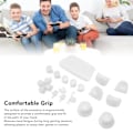 Miniatyrbillede 4 af 5: 16 stk. Spilknap til PS5-controller, udskiftningsknapper til tommelfinger og aftrækker til PS5-controller White