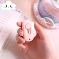 Miniatyrbild 5 av 7: Mini verktygsknivar lådkniv Retractable brevöppnare, kartong - Perf 3pcs (Pink/Blue/White)