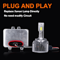 Miniatyrbilde 4 av 6: -D1S D3S LED-frontlykter HID D2S D4S D5S D8S D1R D2R D3R Billamp Turbo LED 35000LM CSP-brikke 6000K Hvit 90W Plug&Play- WELLNG D4S D4R