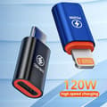 Miniatyrbillede 2 af 7: USB C til Lightning Adapter PD 20W 120W Hurtigopladning Lightning Han til Type C Adapter Til iPhone IOS til USB Type C Konverter 2PCS TypeC to ios