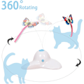 Miniatyrbild 4 av 8: Katt Leksaker Interaktiv Fjäril Kitten Leksak för Inomhuskatter Elektrisk Roterande Retande Fjäril