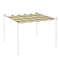 Miniatyrbild 8 av 10: Rootz pergola ersättningstak - tak - solskydd - regnavrinning - 250L x 255B cm - brun polyester 1
