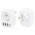 Miniatyrbillede 4 af 5: Multi-netværk USB-stik, multi-stik USB-oplader med 1 AC-udgang, 1 USB C og 3 USB-porte, stikkontakt kompatibel med iPhone/iPad, ideel til hjemmet