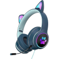 Miniatyrbilde 2 av 3: (grønn) Kattøre Bluetooth, RGB Trådløse Bluetooth 3.5 Kattøre Hodetelefoner
