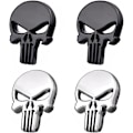 Miniatyrbilde 1 av 5: pcs 3D hodeskalle Punisher bilsticker i metall