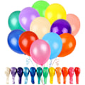 Miniatyrbillede 1 af 5: 120 stk. assorterede farver balloner 12 tommer regnbue latex balloner, 12 lyse farver fest balloner til fødselsdag baby shower bryllup festartikler bue