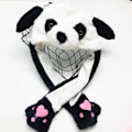 Miniatyrbillede 1 af 8: Plys og varm kaninhat med LED-lys, hoppende mo Headless Bear Hat