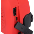 Miniatyrbilde 3 av 5: Vevradio med solcelle, lommelykt og 2000mAh Powerbank rød SOS (oransje)