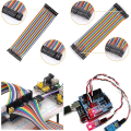 Pikkukuva 3 / 4: 10/20/30cm 40-nastainen M-m F-f M-f leipälauta Dupont-hyppyjohtokaapeli Arduino Qinhai -laitteelle (koko: uros-uros 10cm)