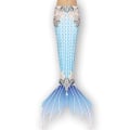 Miniatyrbillede 2 af 4: Havfruehale til piger med monofin lyseblå light blue 140