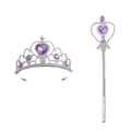 Prinsessekostume til piger sort lilla fest fødselsdagskjole Crown Scepter 100cm (4 years)
