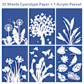 Pikkukuva 3 / 4: Syanotypiapaperi, 32-arkin erittäin herkkä Sunprint Nature Print