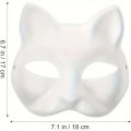 Miniatyrbild 2 av 6: DIY Maskerad 3-pack: Blanka, Målningsbara Djurmasker för Fester, Halloween