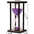 Miniatyrbillede 2 af 4: 30 minutters timeglas 30 min hjem dekoration timeglas timer kontor ornament timeglas træramme timeglas timer sandglas køkken timer lilla 30 Minutes