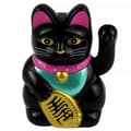 Lyckokatt Mini Maneki-neko Vinkande Katt Solar 5cm (LGL) Black