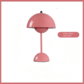 Miniatyrbillede 1 af 5: Nordisk Dansk Blomstknopp Bordlampe, Bryllupsværelse, Soveværelse, Skrivebordsdekoration, Lampe, Sengelampe (Genopladelig) Pink