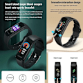 Miniatyrbillede 5 af 5: Smartwatch med blodsukkermåler - Sort Black