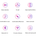 Pikkukuva 5 / 5: Bluetooth 5.0 langattomat kuulokkeet, valkoinen