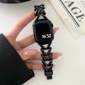 Miniatyrbild 1 av 5: Lyxig kärleksfullt hjärta metallrem för Apple Watch Band Ultra 44mm 45mm 41mm 40mm 49 Damarmband för iWatch Series 9 8 7 6 SE 5 3 Svart Black 38mm 40mm 41mm