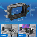 Miniatyrbillede 8 af 10: Spilopbevaringstårn (Op til 15 CD-diske) Til PS5 Spildiskstativ og Controller Stand Holder