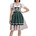 Miniatyrbild 1 av 5: Tysk Oktoberfestdräkt för kvinnor, vuxen Dirndl, traditionell bayersk ölkarneval, Fraulein Cosplay Dark green