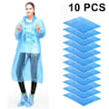 Miniatyrbild 1 av 5: 10-pack engångs regnponchos vattentäta regnponchos för