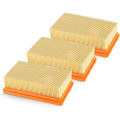 Miniatyrbilde 1 av 4: Isincer 3-pakning flate plisserte filtre for Karcher multifunksjonsstøvsuger MV4 MV5 MV6 WD4 WD5 WD6 våt-/tørrstøvsuger - erstatter 2.863-005.0