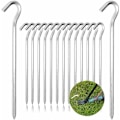 Miniatyrbilde 1 av 5: Teltplugger, 20 stk Teltplugger Jordplugger Camping Sandplugger 18 cm Aluminium Hageplugg Utendørs Camping Teltplugger_xx