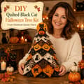 Miniatyrbillede 1 af 8: DIY Quilted Fabric Christmas Tree Kit, 3D Fabric Patchwork Craft Set for Beginners, Handmade Table Decoration for Home, Mantel, Table, Office #B