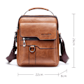 Miniatyrbillede 4 af 9: Skuldertaske PU Læder Herre Skuldertaske Sidelomme Skuldertaske Vintage Skuldertaske Mobiltelefon Taske Messenger Taske Skuldertaske Herre Taske, Brun