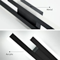 Miniatyrbillede 3 af 5: Væglampe LED indretning moderne, 16W væglampe LED, kreativ lang parallel væglampe, tre farver 3000K/4000K/6000K, sort, 50cm