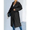 Miniatyrbild 2 av 4: Loalirando - Trenchcoat Dubbelknäppt Klassisk Lång Jacka Vindtät Höst Vårjacka black XL