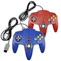 Pikkukuva 3 / 5: 2 Pakkaa Klassisia Johdollisia N64 Ohjaimia Retropeli 64 Bitti Peliohjain Joystick Vaihto-ohjain 21 2pcs