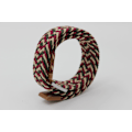 Miniatyrbillede 2 af 4: 41 * 1.3 tommer unisex elastisk vævet strækrem afslappet mænds og kvinders taljerem med PU-læder spænde, beige grøn siv beige green red