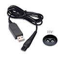 Pikkukuva 3 / 5: 15 V:n One Blade -parranajokoneen laturi Norelco Oneblade Qp6510 Qp6520 Qp6530 Qp6550 USB - DC 15 V:n virtalähde