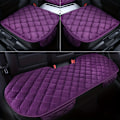 Miniatyrbild 1 av 8: 3 st Nya Höst- och Vinter Argyle Varma Bilsäten Kort Plysch Tjocknad Läderkant Gratis Paket Tre-delad Set Bil Universal Sitsdyna 3pcs Purple