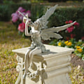 Miniatyrbillede 5 af 6: West Wind Fairy Siddende Have Statue, 7,6 tommer, Pol
