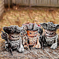 Miniatyrbillede 2 af 4: Havenisser, fe-have harpiks monster statue, nisse statue, harpiks havefigur