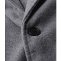 Pikkukuva 4 / 6: Miesten rento slim fit -villakangastakki pitkä takki hakasolki kaulus trench-takki Grey L