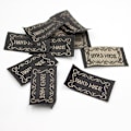 Pikkukuva 2 / 5: 1/2/3/5 100x Käsinkirjoitetut englanninkieliset merkit Tarrat Kangas DIY Vaatteet Kulta Sana 100 Kpl Gold Word 100 Pcs 1 Set