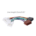 Miniatyrbillede 1 af 5: ISO-bilradiokabeladapter-stik til Toyota Lexus Mr2 Land Cruiser Rav4 Solara Yaris Black