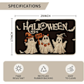 Pikkukuva 5 / 5: Artoid Mode Ghost Pumpkin Bat Musta Halloween-ovi Matto ja Keittiömatot 2 kpl