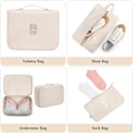 Pikkukuva 5 / 5: 8-osainen pakkauskuutiosetti, vaatepusseja, matkalaukun järjestäjä loma- ja matkustuskäyttöön, pakkauskuutiosetti matkustuskuutiot - Beige White1