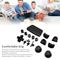 Miniatyrbillede 4 af 5: 16 stk. Spilknap til PS5-controller, udskiftningsknapper til tommelfinger og aftrækker til PS5-controller Black