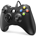 Pikkukuva 7 / 7: Langallinen ohjain 360:lle, Peliohjain 360:lle kaksoisvärinällä, Turbo-yhteensopiva Xbox 360/360 Slim ja PC Windows 7,8,10,11 (musta) black
