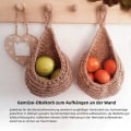 Miniatyrbillede 3 af 5: Frugtkurv hængende vægkurv, opbevaringskurve, flettet kurv