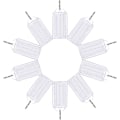 Miniatyrbillede 2 af 5: 100 stk. Hvide nøglebrikker i plast med splitring, etiketvindue, ID-bagagemærke, nøglering
