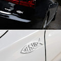 Miniatyrbillede 3 af 4: 2 stk. Jesus fisk decal sticker sølv, 3D bil krom decal emblem