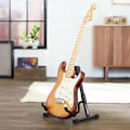 Miniatyrbilde 6 av 8: Justerbar Gitar A-Ramme Stativ for Akustiske og Elektriske Gitarer med Sklisikker Gummi og Myke Skumarm, Fullt Montert, Svart