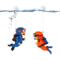 Miniatyrbild 1 av 5: 2 st Fisktanksdekorationer, Mini Akvariumdekorationer, Flytande Söta Dykarfigurer med Vattenballonger
